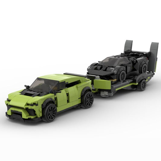 Blocky Speeders Lamborghini Urus (With Trailer & Car)